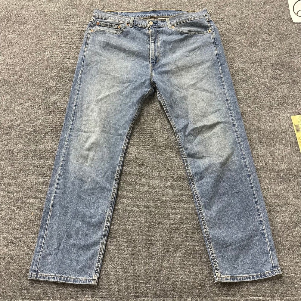 Levi's Jeans Mens Size 38x30 Blue 505 Regular Fit Straight Leg Denim Stretch
